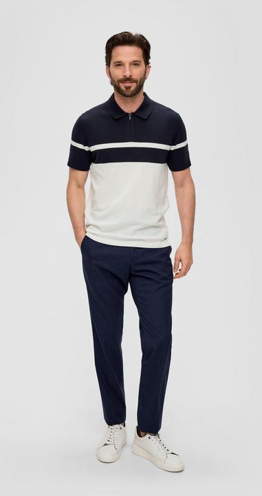 Produktbild s.Oliver Strickpullover Poloshirt aus Feinstrick (M)