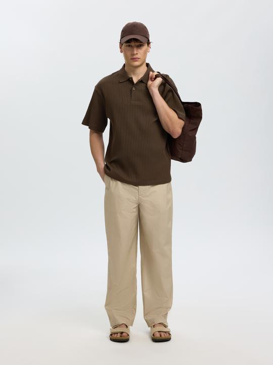 Produktbild Selected Geripptes Relaxed Fit Poloshirt (M)