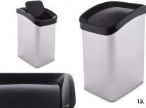 Produktbild Berilo Kunststoff-Kipp-Abfalleimer silber 12 (12 l)