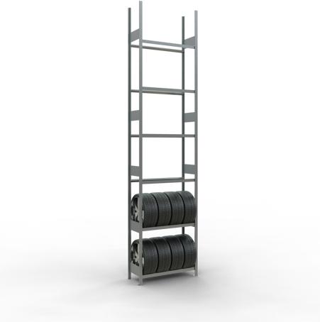 Actual product image Schulte Lagertechnik Wheels basic rack MULTIplus150