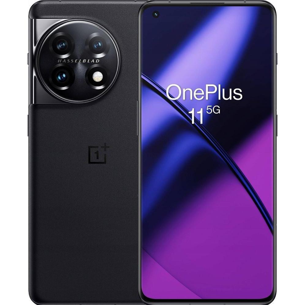 OnePlus 11 (128 GB, Titan Black, 6.70", Hybrid Dual SIM + eSIM, 50 Mpx, 5G), Smartphone, Schwarz