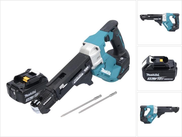 Actual product image Makita DFR 551 F1 Battery magazine screwdriver 18 V 25 - 55 mm Brushless + 1x rechargeable battery 3.0 Ah (Rechargeable battery operated)