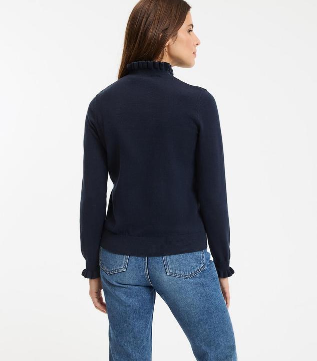 Produktbild La Redoute Collections Pullover mit gerüschtem Stehkragen und langen Ärmeln (M)