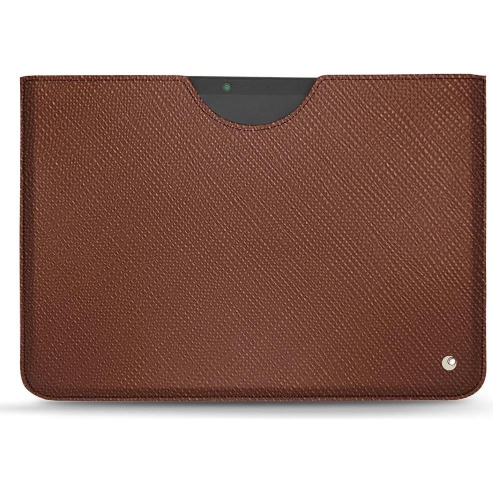 Noreve Lederschutzhülle (Microsoft Surface Pro X), Tablet Hülle, Braun