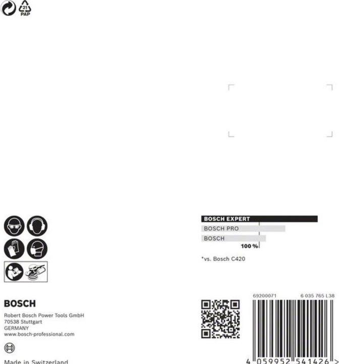 Productafbeelding Bosch Professional Zubehör Expert C470 Schuurpapier met 8 gaten voor excentrische schuurmachine, 125 mm, G 60, 5 stuks. (60)