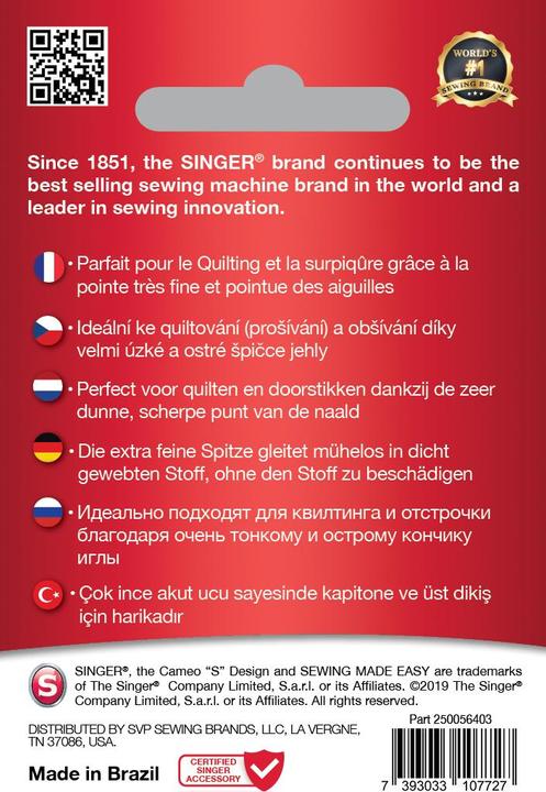 Immagine prodotto Singer Ago per macchina da cucire MICROTEX, assortimento, confezione da 5