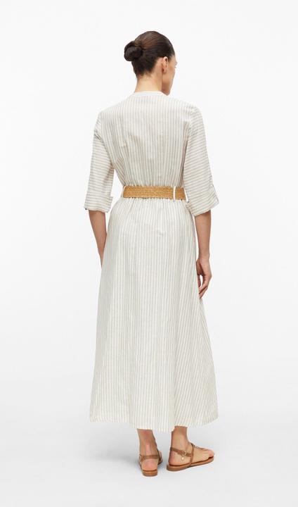 Produktbild s.Oliver Gestreiftes Midi-Leinenkleid mit Gürtel (42)