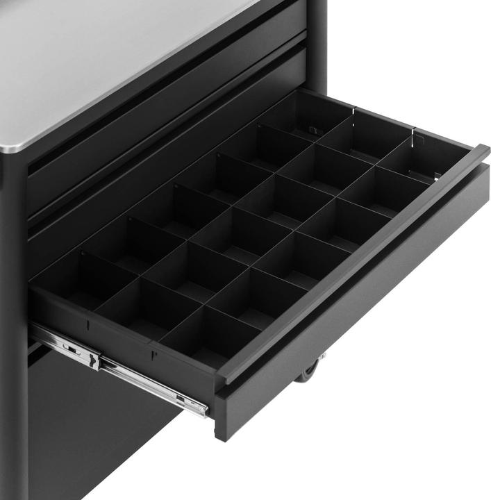 Produktbild Physa Tattoo-Workstation mobil 4 Steckdosen 2 USB-Anschlüsse 4 Schubladen Arbeitswagen