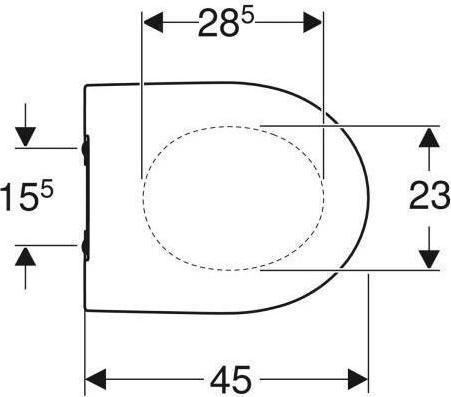 Produktbild Geberit WC-Sitz iCon slim weiss mit Absenkautomatik, Wrap over und antibakteriell 574950000