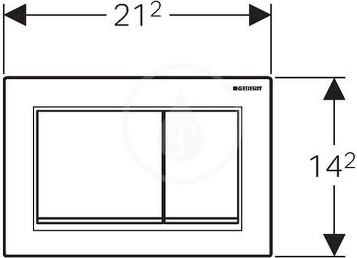 Produktbild Geberit Omega 30 toilet flush for toilet chrome matt (115.080.KH.1)