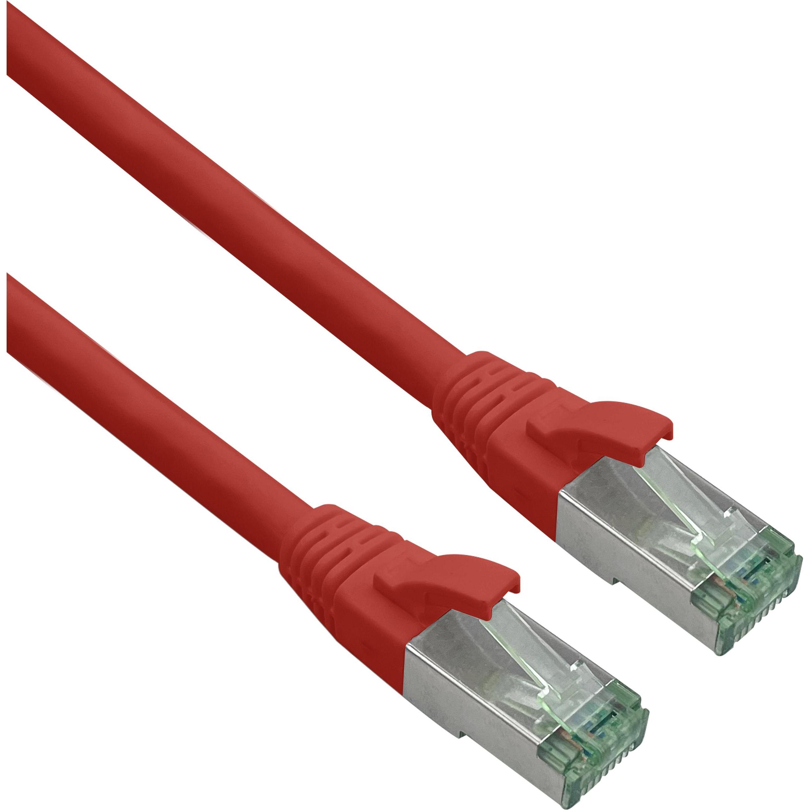 Helos GRS zertifiziertes Cat 6a Patchkabel mit Cat 7 Rohkabel TPE rot 1,0m (PiMF, CAT6, 1 m), Netzwerkkabel