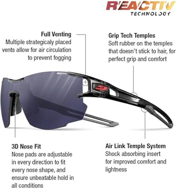 Produktbild Julbo Aerolite Reactiv 0>3 (Black, Anthracite, Grau)