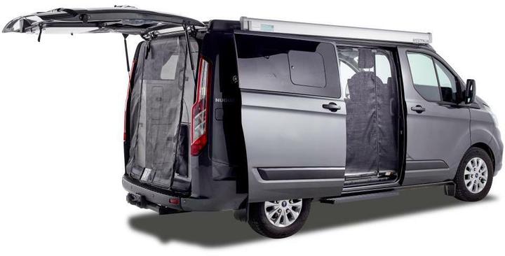 Actual product image VanQuito Mosquito net in the rear