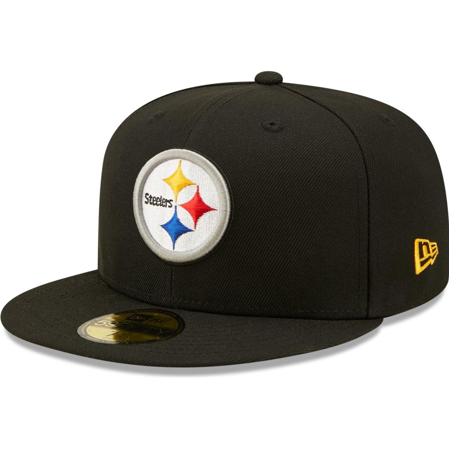 New Era, Herren, Cap, 59Fifty Cap - Pittsburgh Steelers 80 Seasons - 7 3/4, Schwarz, (7 3/4)