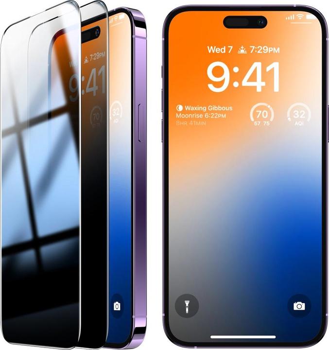 Produktbild Torras GlassGo Privacy Panzerglas (1 Stück, Apple iPhone 14 Pro, Apple iPhone 15)