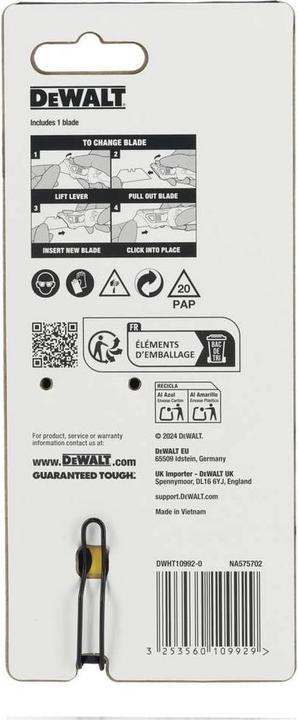 Image du produit DeWalt DWHT10992-0 Couteau pliant avec lame trapèze et magazine 1 pc. (Cutters)