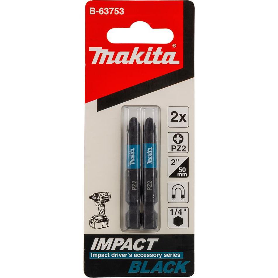 Thumbnail - Makita, Bits, PZ-Bit 2 Länge 50 mm, 2 Stück (Kreuz Pozidriv PZ M2)