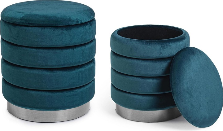 Actual product image Bizzotto Pouf with storage Darina Navyus (set of 2)