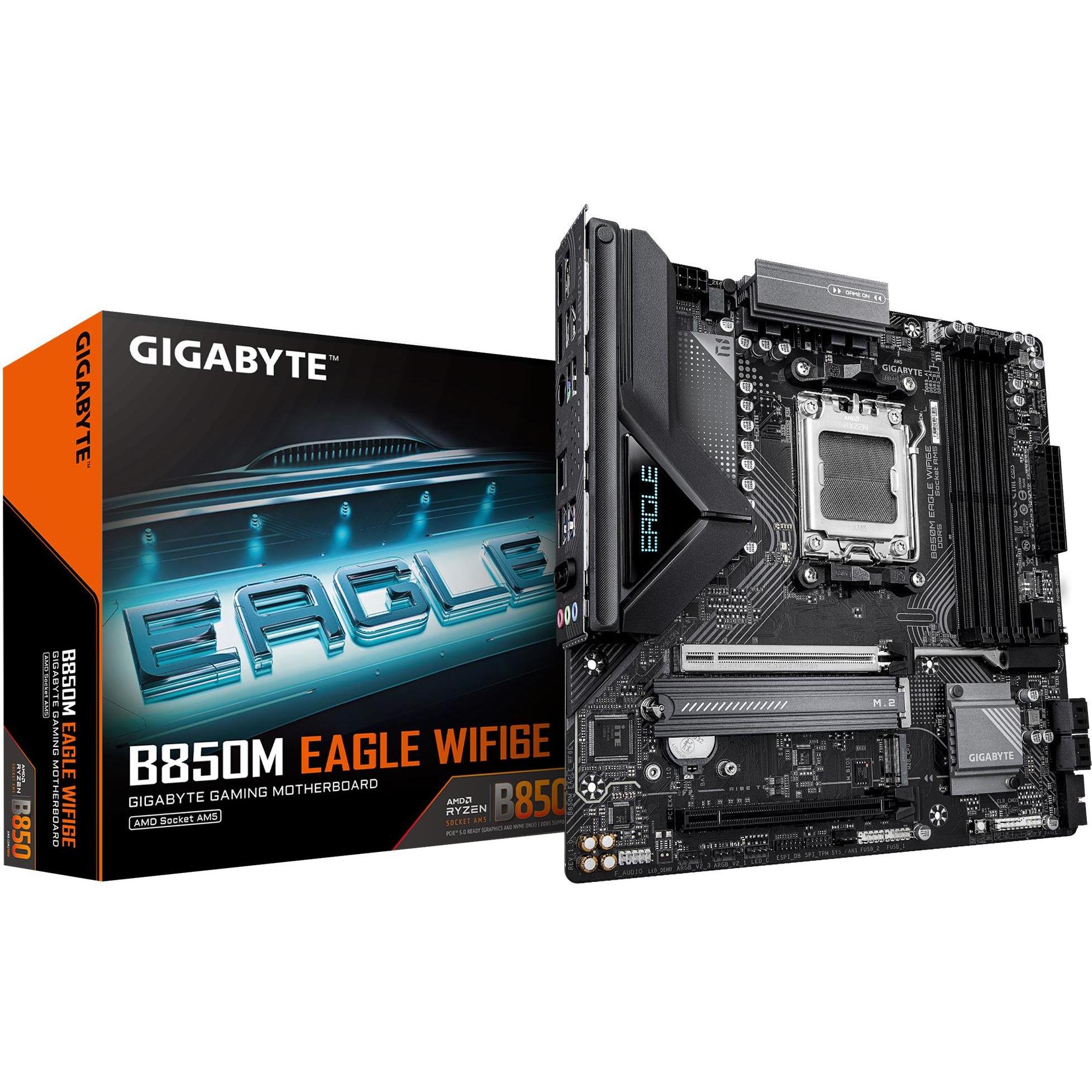 Gigabyte B850M Eagle WiFi6E (B850,AM5,mATX,DDR5) (AM5, AMD B850, mATX), Mainboard