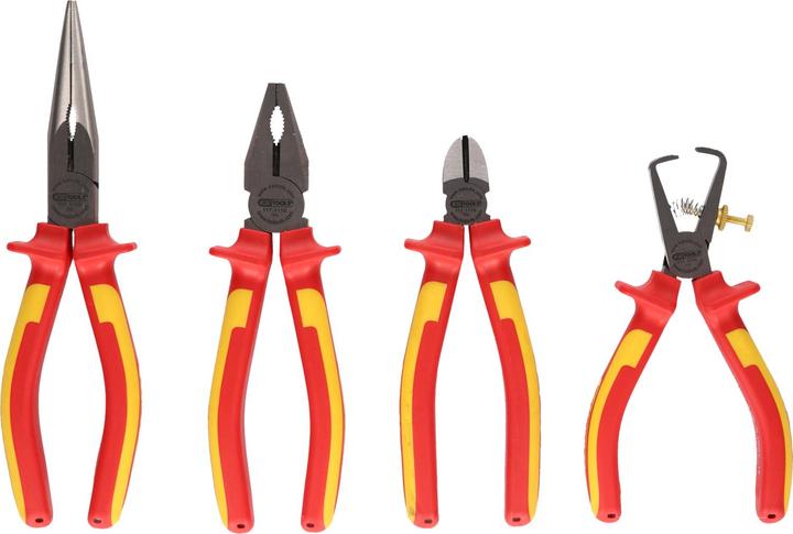 Produktbild KS Tools ERGOTORQUE VDE Zangen-Satz, 4 Teile, Variante 2, matt verchromt