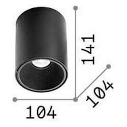 Thumbnail - Ideal lux, Wandleuchte + Deckenleuchte, NITRO LED Deckenleuchte 25W ⌀104mm Weiss warmweiss 319568 (2350 lm)