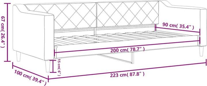 Produktbild VidaXL Mannix (90 x 200 cm)