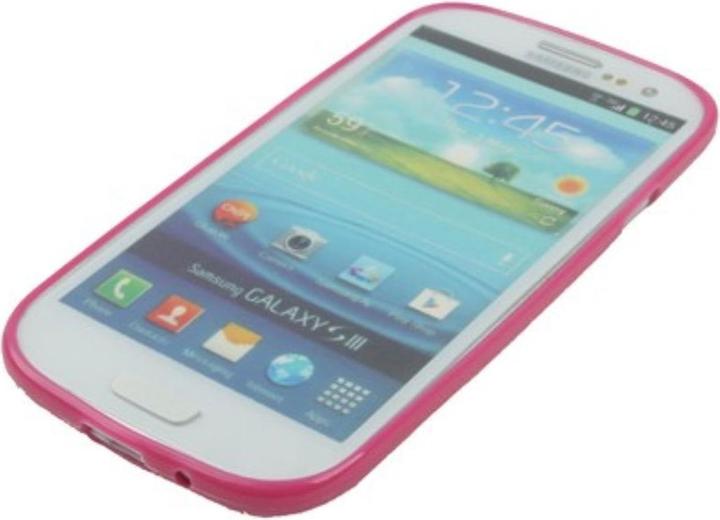 Actual product image König Design Protective cover TPU Case for mobile Samsung I9300 Galaxy S3 Pink / White (Samsung Galaxy S3, Samsung Galaxy S3 Neo)