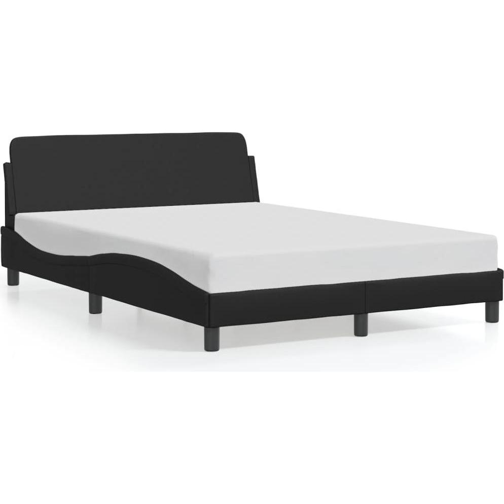 VidaXL, Bett, Bettgestell mit Kopfteil Kunstleder (140 x 190 cm)