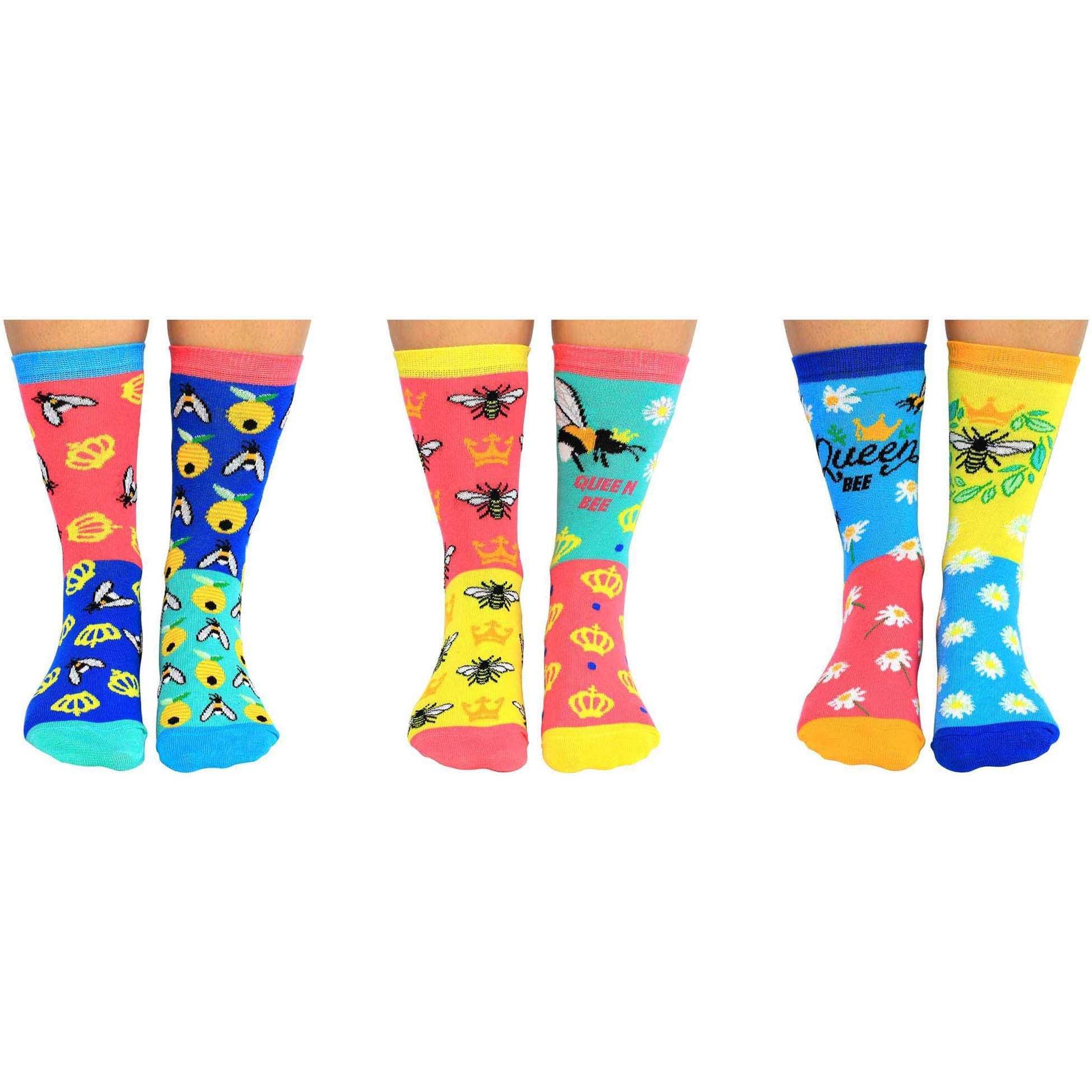 Thumbnail - United Oddsocks, Damen, Socken, Bee Yourself, Mehrfarbig, (3er Pack, 37 - 42)