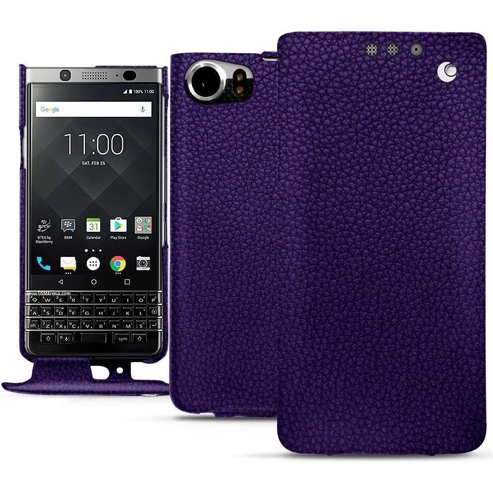 Noreve Lederschutzhülle vertikal (Blackberry KEYone), Smartphone Hülle, Violett
