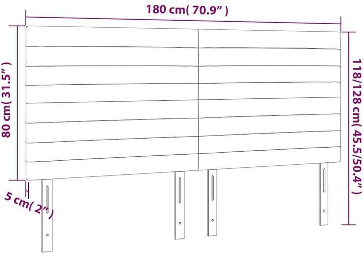 Produktbild vidaXL Kopfteil (180 x 5 x 128 cm)