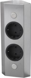 Thebo Hoekcontactdooselement BODA 2f wandcontactdoos, roestvrij staal, 2m