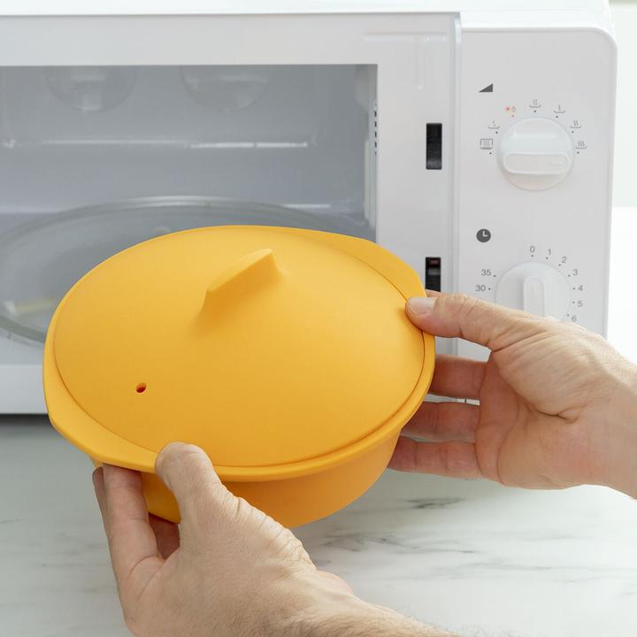 Actual product image InnovaGoods Steamer for the microwave - Orange (Plastic)