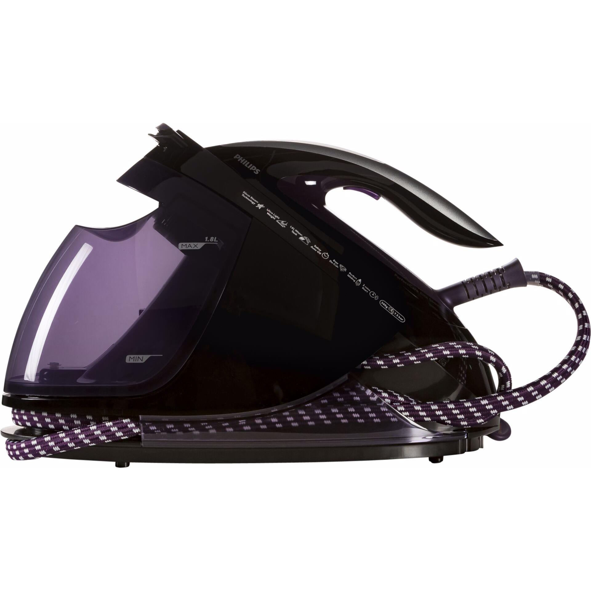 Philips Violett/Schwarz Gc9650/80, Bügeleisen,