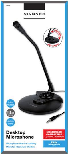 Actual product image Vivanco Table microphone