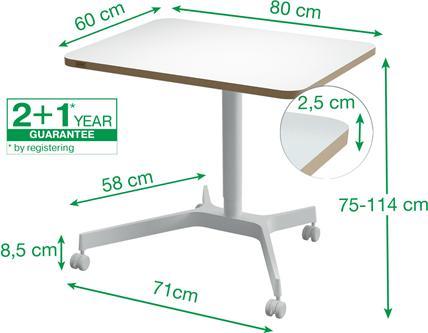 Produktbild Leitz Ergo Compact Workstation Höhenverstellbarer Schreibtisch (80 x 60 x 75 cm)