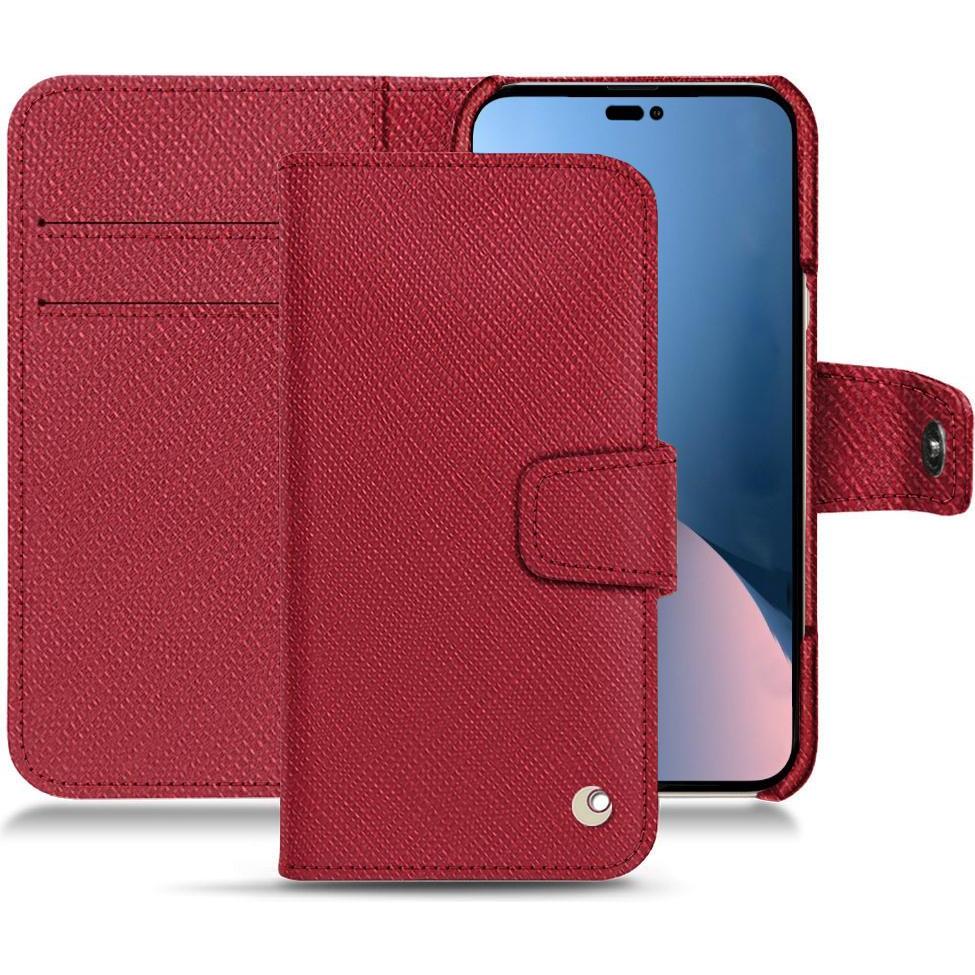 Thumbnail - Noreve Lederschutzhülle Wallet (Apple iPhone 14 Plus), Smartphone Hülle, Rot