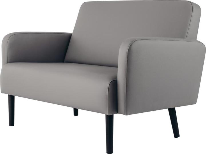 Actual product image Paperflow 2-seater sofa LISBOA grey black imitation leather (2 person sofa)