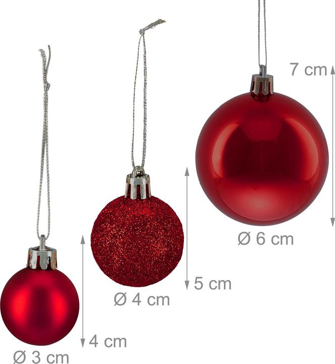 Produktbild Relaxdays 76x Weihnachtskugeln (1 -teilig)