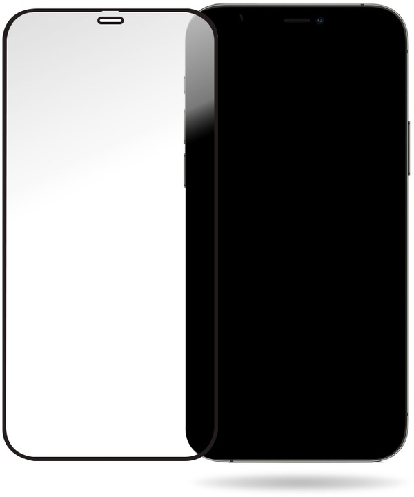 Actual product image Mobilize Black frame glass (1 Piece, Apple iPhone 12 Pro Max)