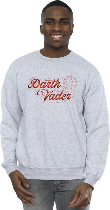 Actual product image Star Wars Mens Obi-Wan Kenobi Darth Vader Ribbon Font Sweatshirt (XXL)