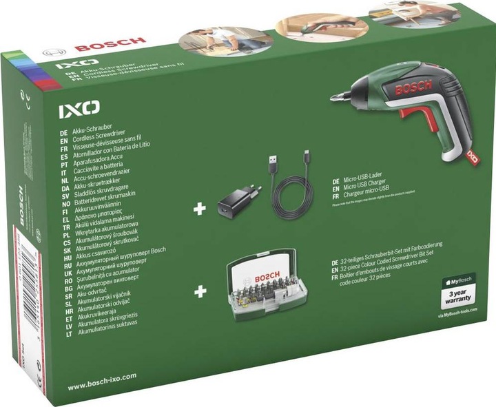Actual product image Bosch Home & Garden IXO 5 bit set (Rechargeable battery operated)