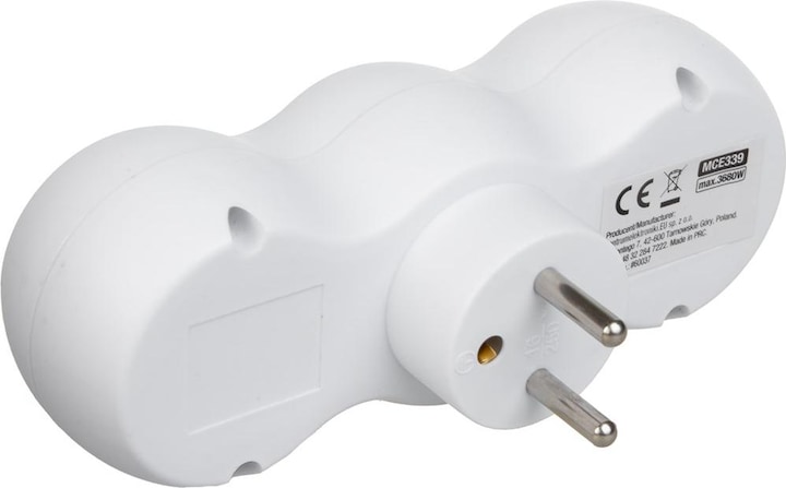 Produktbild Maclean MCE339 - Stromsteckdose, 2-Steckdosen-Verteiler, 2x USB A/C, Typ E, 2x16A (2 x, CEE 7/5)