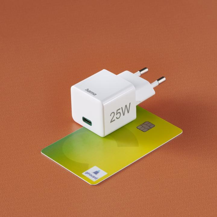 Actual product image Hama Mini Charger, Power Delivery (PD)/Qualcomm®, 25 Watt, White (25 W)