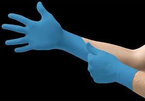 Produktbild Ansell Einweghandschuhe TouchNTuff 92-670, 100 Stück, 0,13 mm Dicke, Grösse S (6,5-7) blau (7)