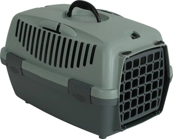 Zolux Transporter GULLIVER 1 with plastic door, green, recycled (422180) (Dog, Safety closure)