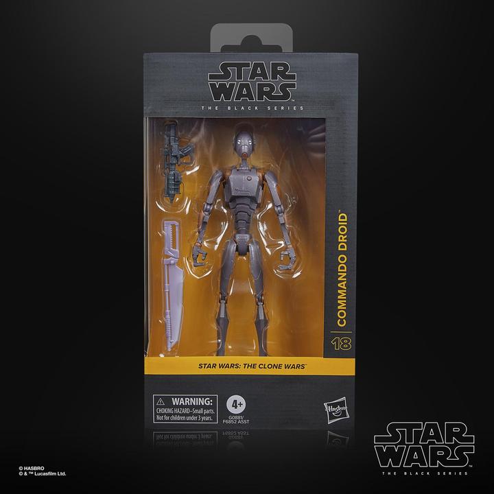 Produktbild Hasbro Star Wars: The Clone Wars Black Series Actionfigur Commando Droid 15 cm