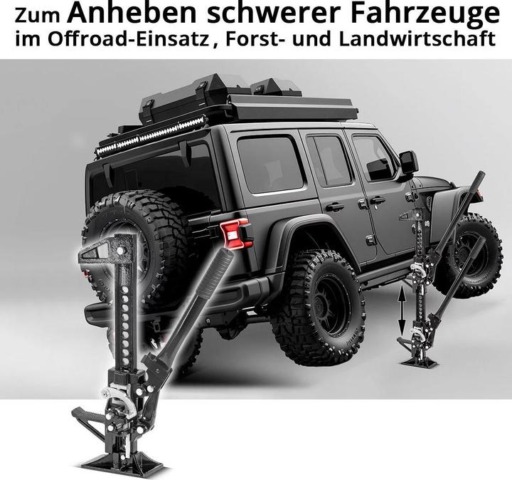 Image du produit Stahlwerk Cric à crémaillère 20" 3t 33cm Farm Jack Cric à bâton Offroad