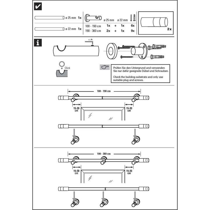 Actual product image Gardinia Curtain pole set