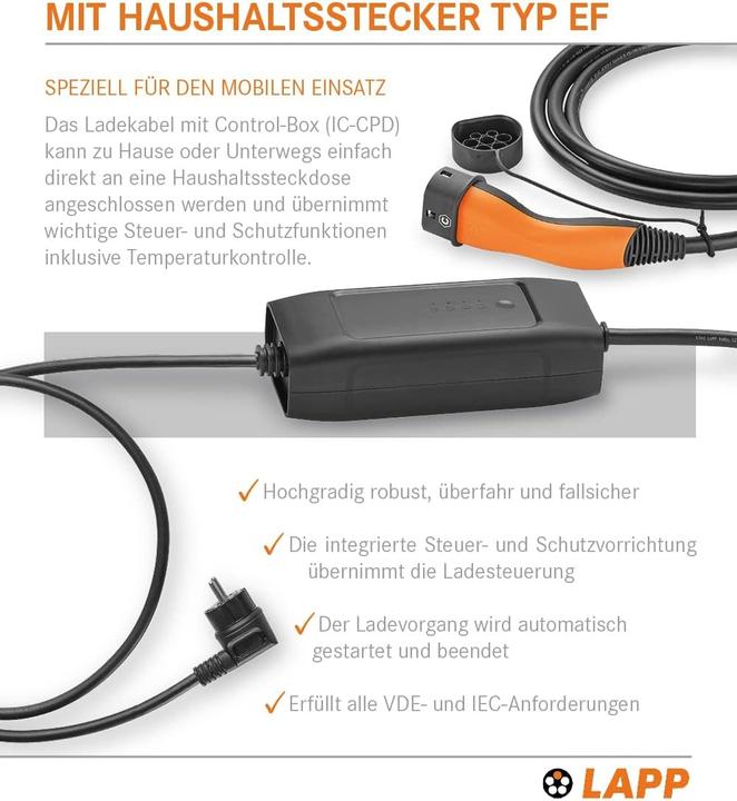 Produktbild Lapp Mobility Ev-mobile Charger Basic Fix (2.30 kW, 10 A, 6 m)